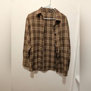 brown flannel